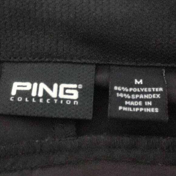 PING Collection Mens Jacket M Windbreaker Black Full Zip Golf Rain Lightweight. - Picture 6 of 13